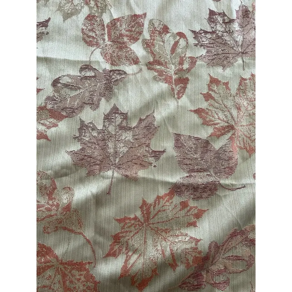 Better Homes Harvest Fall Leaves Tablecloth Autumn Damask 52x70 Beige Orange Red